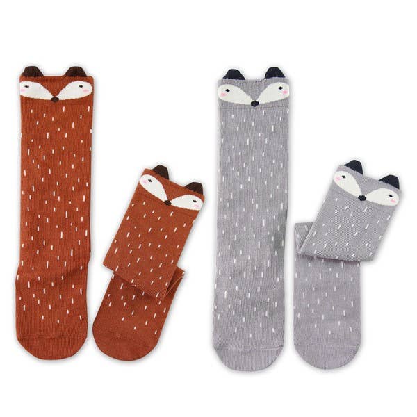 Brown Raccoon Knee Socks