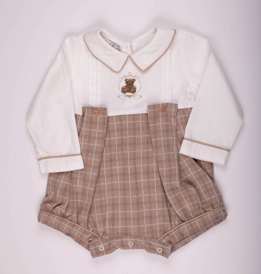 Embroidered Teddy Bear Romper