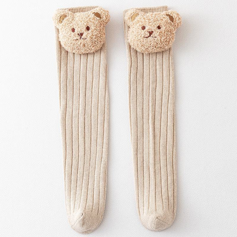 Annie & Charles® Bear Socks: Beige