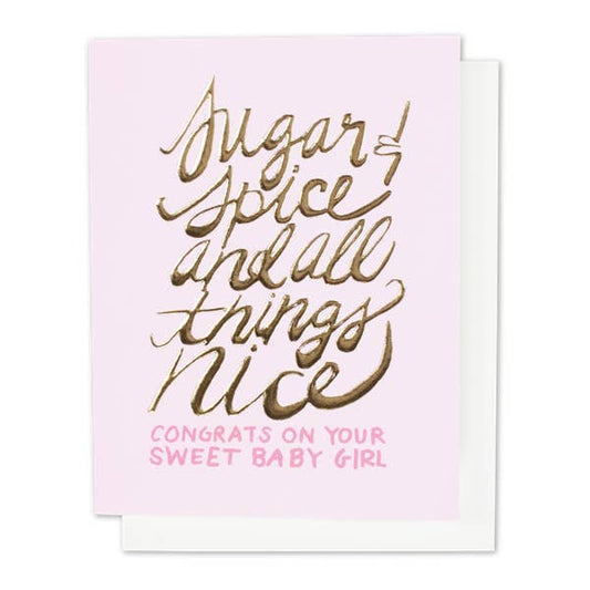 Sugar & Spice Single Gold Foil + Embossed Card: A2