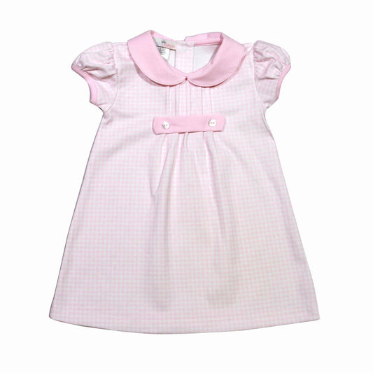 TESSY PINK GINGHAM PIMA DRESS