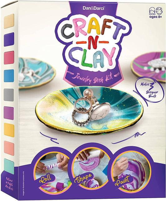 Craft 'n Clay - Jewelry Dish Making Kit for Kids