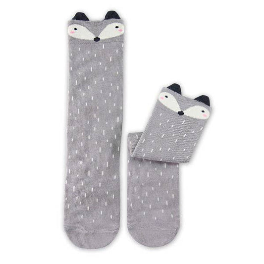 Grey Raccoon Knee Socks