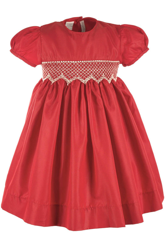 Taffeta Red Short Sleeve Dress