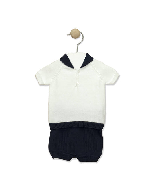 Boys Navy and White Set