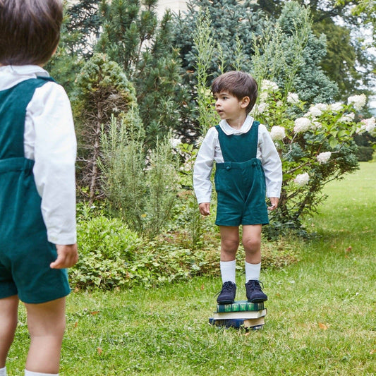 Green Jumper with Long Sleeves Shirt Set