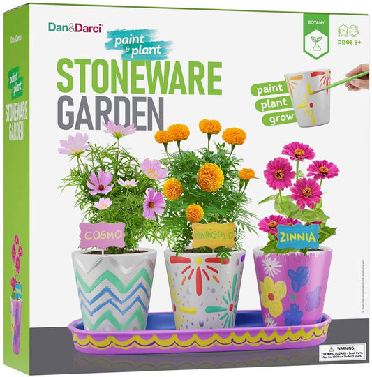 Paint & Plant Stoneware Flower Gardening Kit